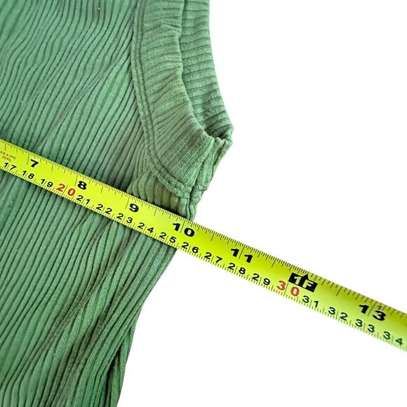 WSLY / Womens olive green racerback tank top size M - Picture 3 of 5